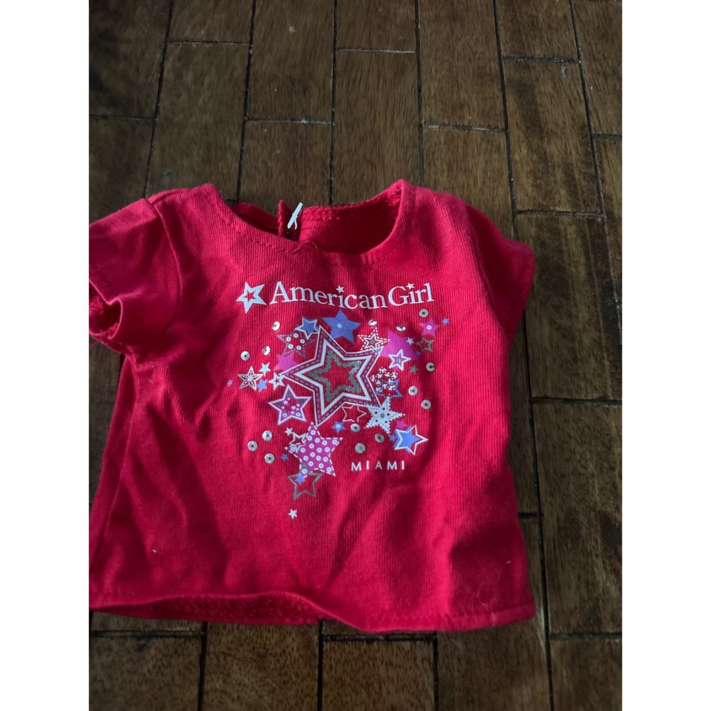 American Girl Miami Red‎ Star Graphic T Shirt fo 18"
Dollars EUC